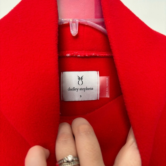 Dudley Stephens Greenpoint Fleece Turtleneck Red Sweater - Picture 4 of 9